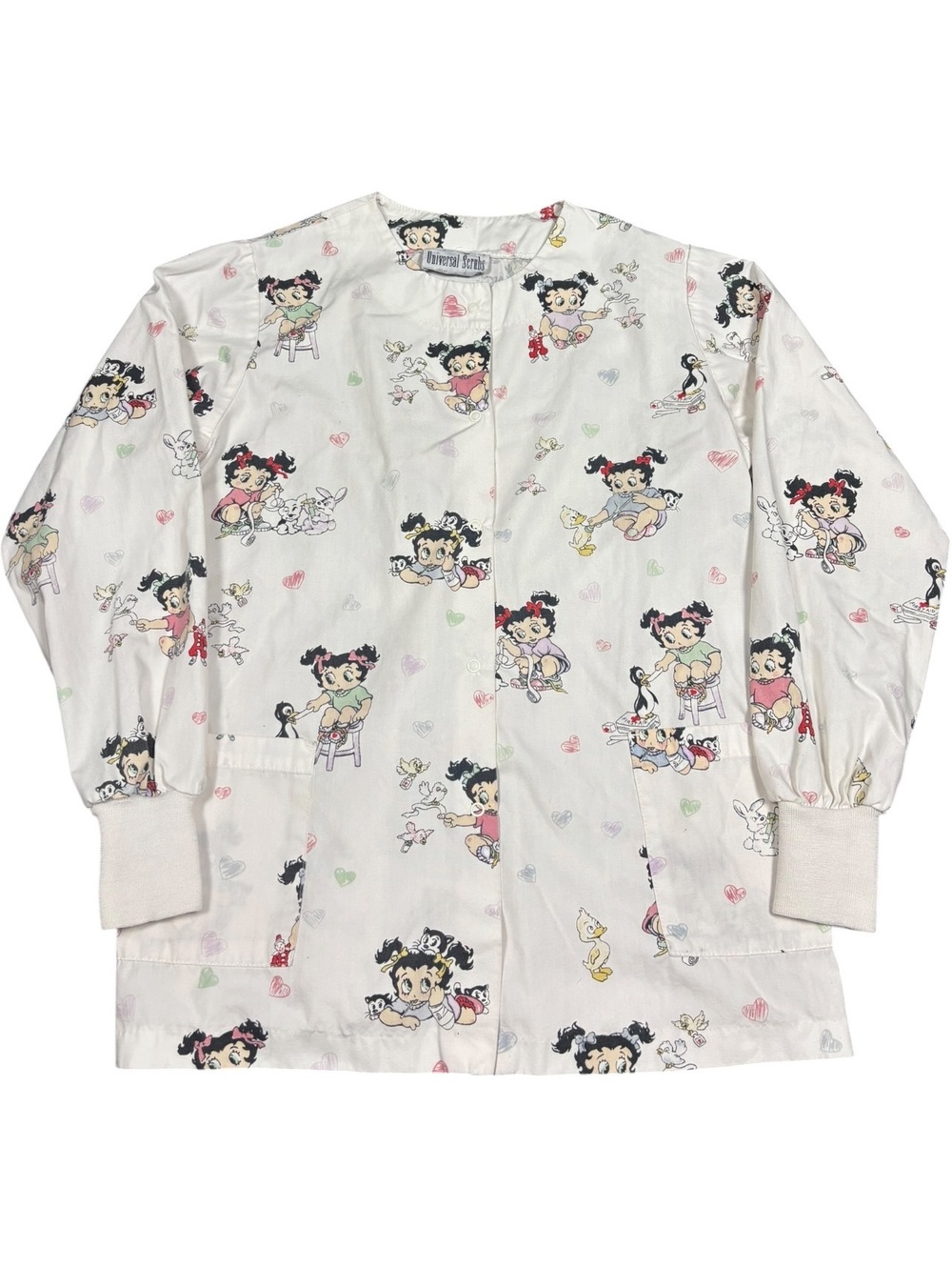 Betty Boop Vintage 90’s All Over Print Scrub Jacket